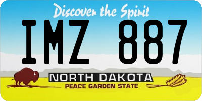 ND license plate IMZ887