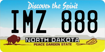 ND license plate IMZ888