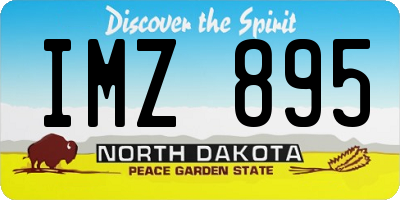 ND license plate IMZ895