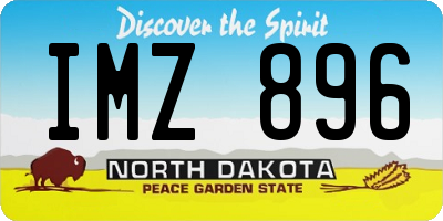 ND license plate IMZ896