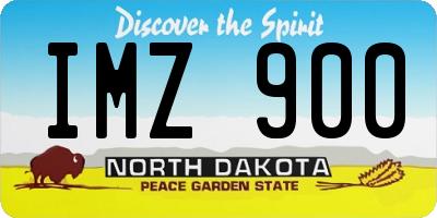 ND license plate IMZ900