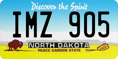 ND license plate IMZ905