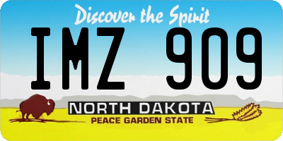 ND license plate IMZ909