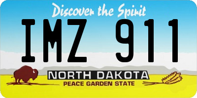 ND license plate IMZ911