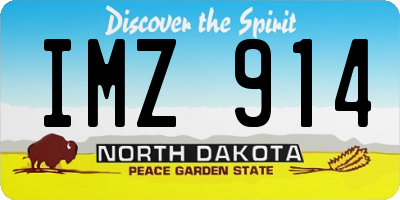 ND license plate IMZ914
