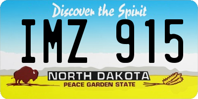 ND license plate IMZ915