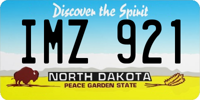 ND license plate IMZ921