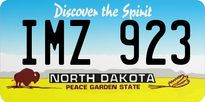 ND license plate IMZ923