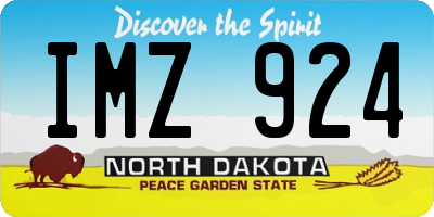 ND license plate IMZ924