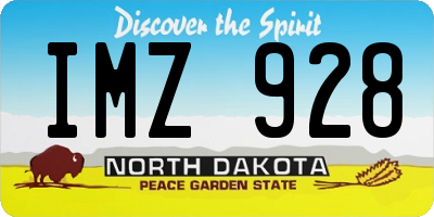 ND license plate IMZ928