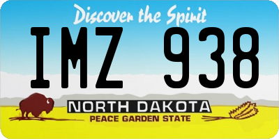 ND license plate IMZ938