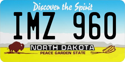 ND license plate IMZ960