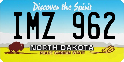ND license plate IMZ962