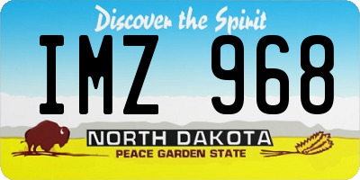 ND license plate IMZ968