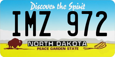 ND license plate IMZ972