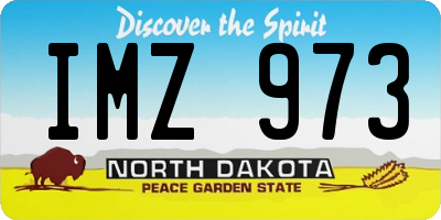 ND license plate IMZ973