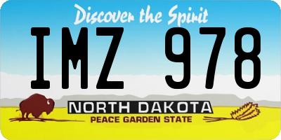 ND license plate IMZ978
