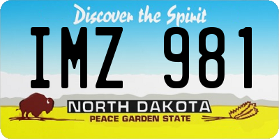 ND license plate IMZ981