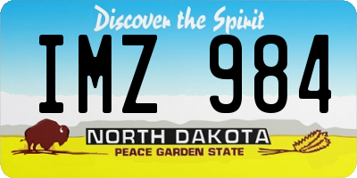 ND license plate IMZ984