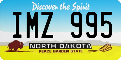 ND license plate IMZ995