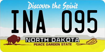 ND license plate INA095