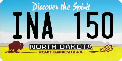 ND license plate INA150