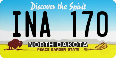 ND license plate INA170