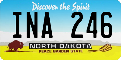ND license plate INA246