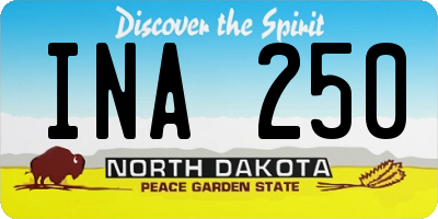 ND license plate INA250