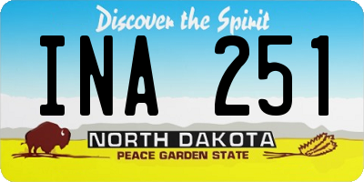 ND license plate INA251