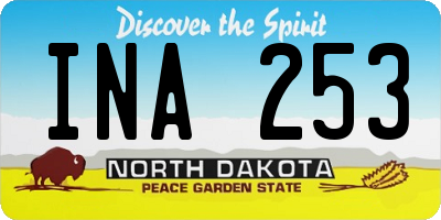 ND license plate INA253