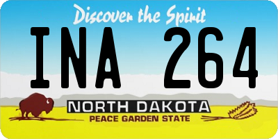 ND license plate INA264