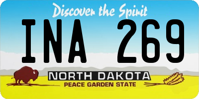 ND license plate INA269