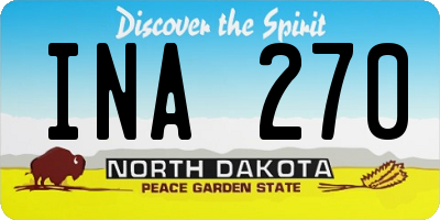 ND license plate INA270