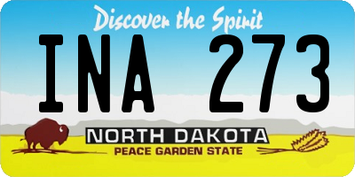 ND license plate INA273