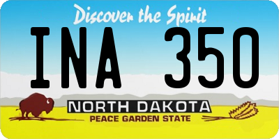 ND license plate INA350