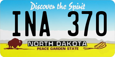 ND license plate INA370