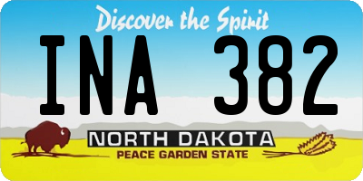 ND license plate INA382