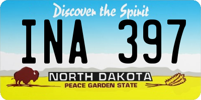 ND license plate INA397