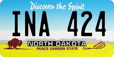 ND license plate INA424