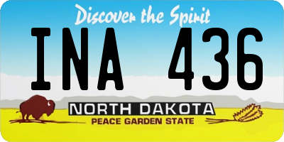 ND license plate INA436