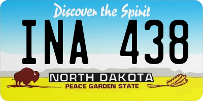 ND license plate INA438