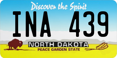 ND license plate INA439