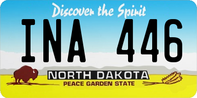 ND license plate INA446