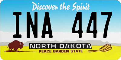ND license plate INA447