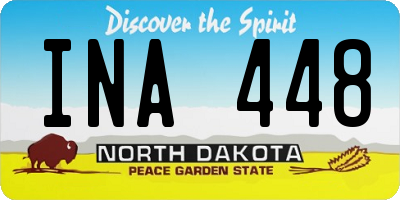 ND license plate INA448