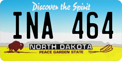 ND license plate INA464