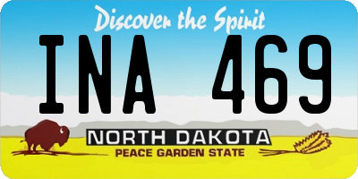 ND license plate INA469