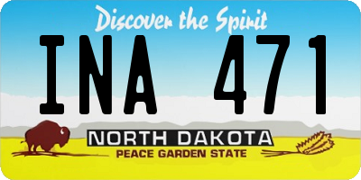 ND license plate INA471