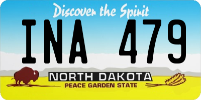 ND license plate INA479
